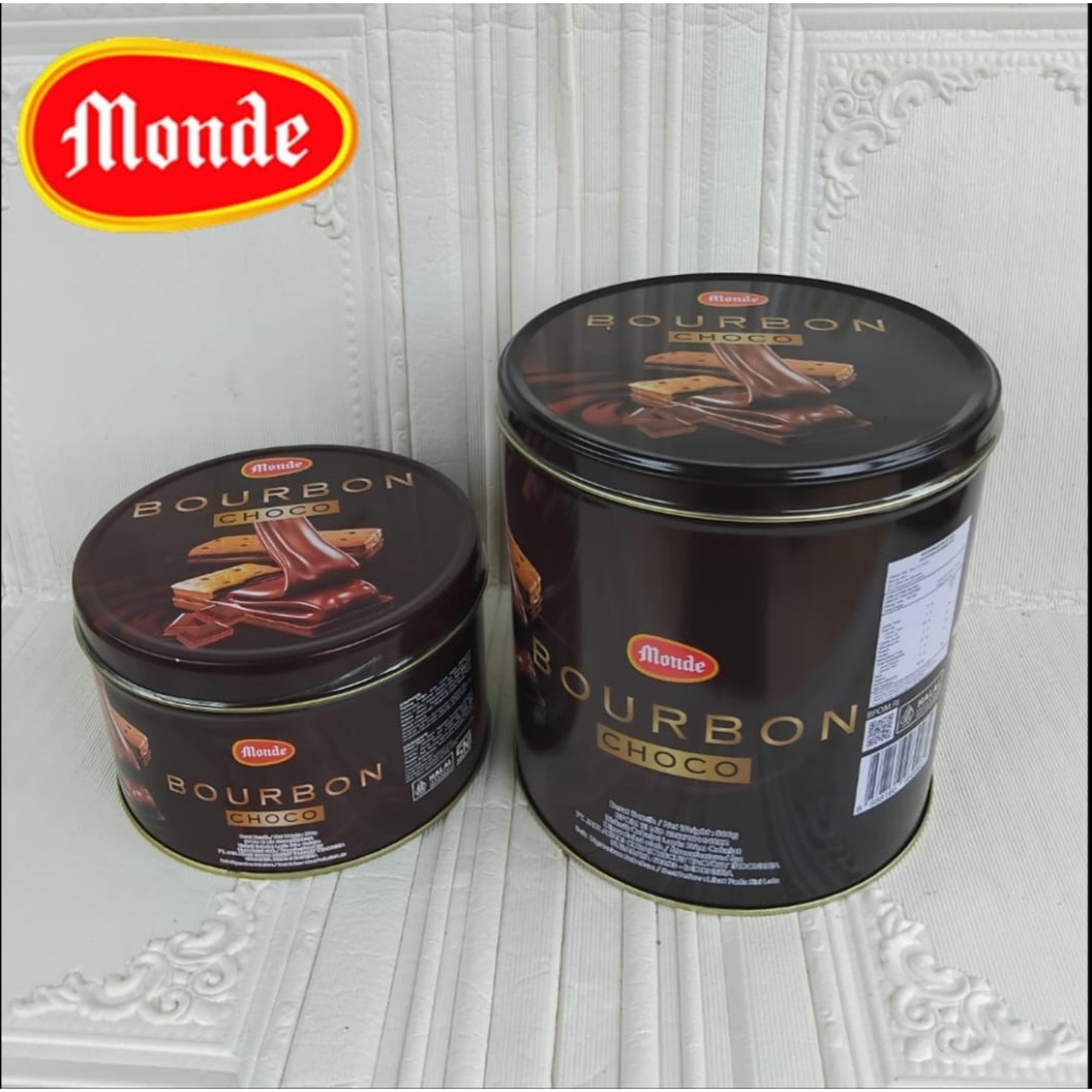 Monde Bourbon Biskuit Cokelat Lapis Krim Cokelat Kaleng / Monde Kaleng