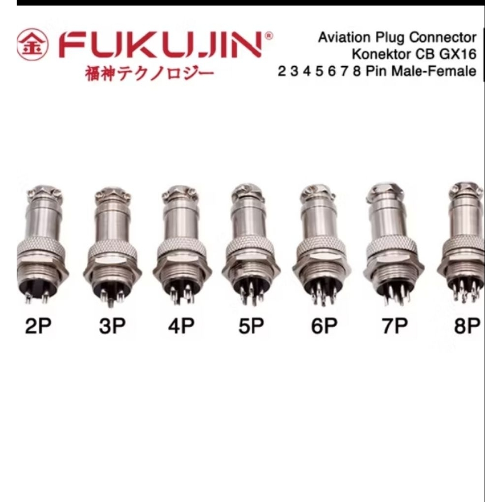 Konektor CB GX16  Pin Male Female