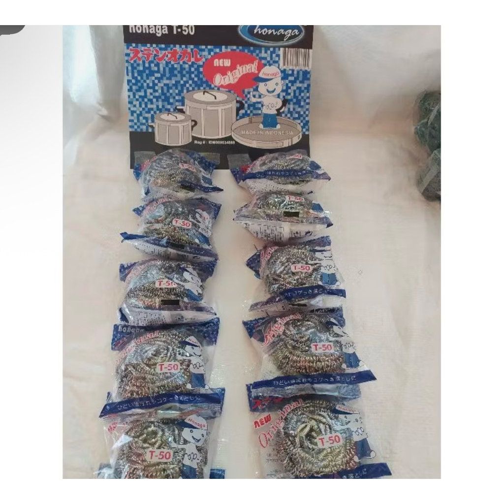 KAWAT CUCI PIRING MERK HONAGA T50 & T60 | KAWAT GOSOK PANCI MERK HONAGA T50