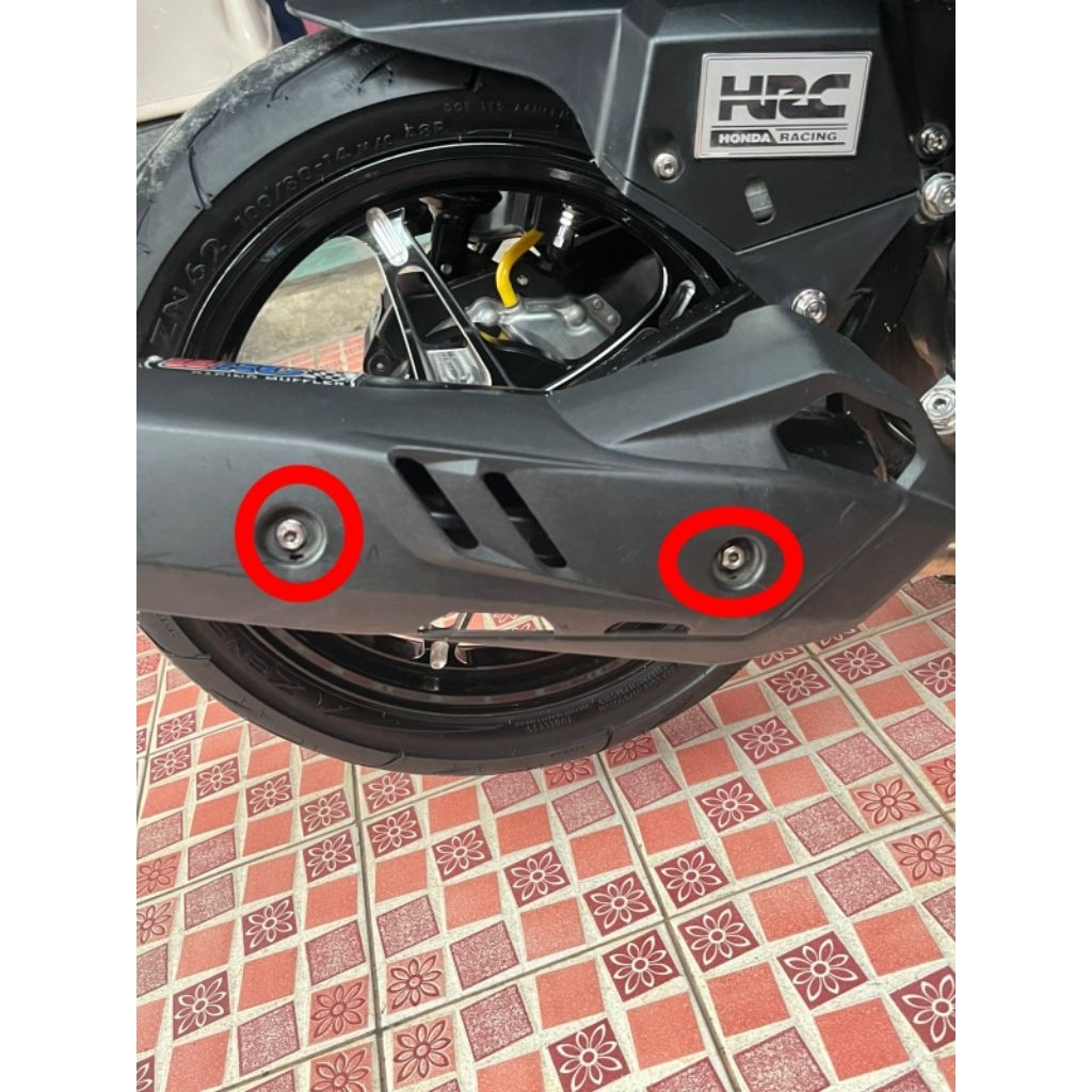 baut stainless 2 kunci tameng knalpot