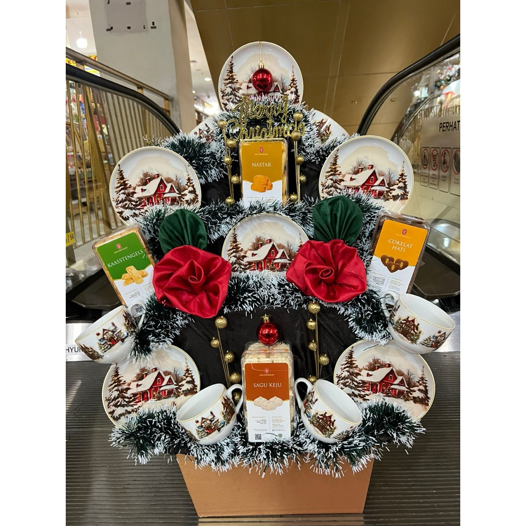 Hampers parcel pecah belah natal/Parcel keramik Mix COOKIES/Hampers COOKIES holand bakery/Parcel Nat