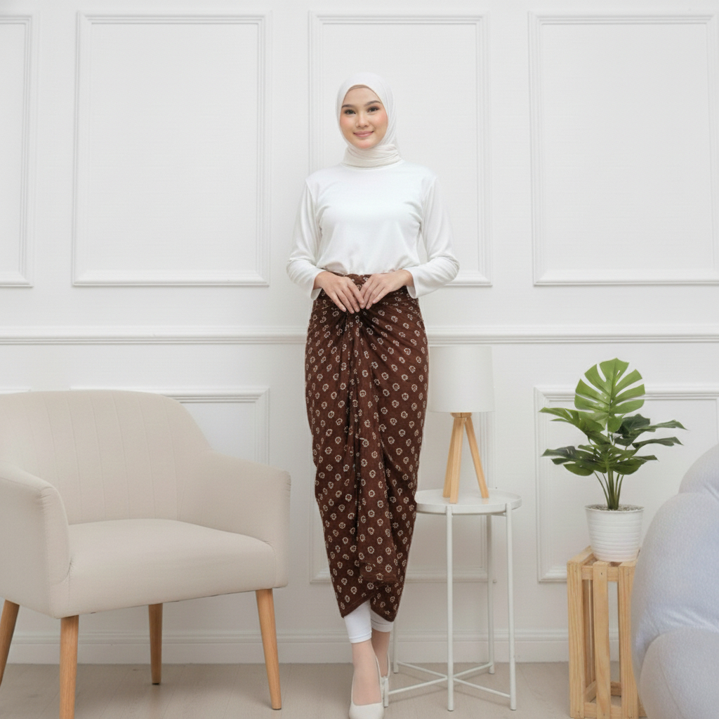 Delova Wardrobe - Rok Lilit Batik Jumputan Modern Wrap Skirt Kondangan