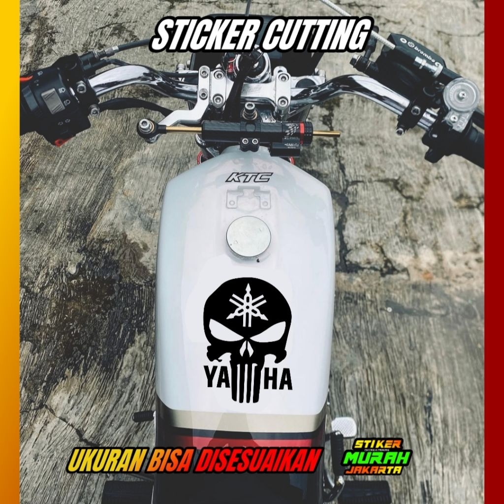 STIKER TANGKI BENSIN RX KING LOGO YAMAHA 2 STICKER CUTTING CUSTOM TRANSPARAN