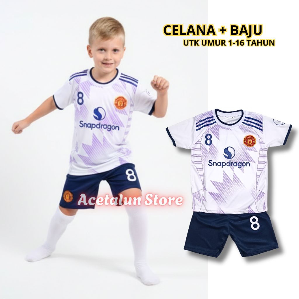 SETELAN JERSEY BOLA ANAK UMUR 1-16 TAHUN/JERSEY BOLA ANAK