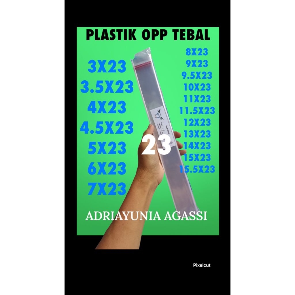 Plastik Opp 3x23 3,5x23 4x23 4,5x23 5x23 6x23 7x23 7,5x23 8x23 9x23 9,5x23 10x23 11x23 11,5x23 12x23