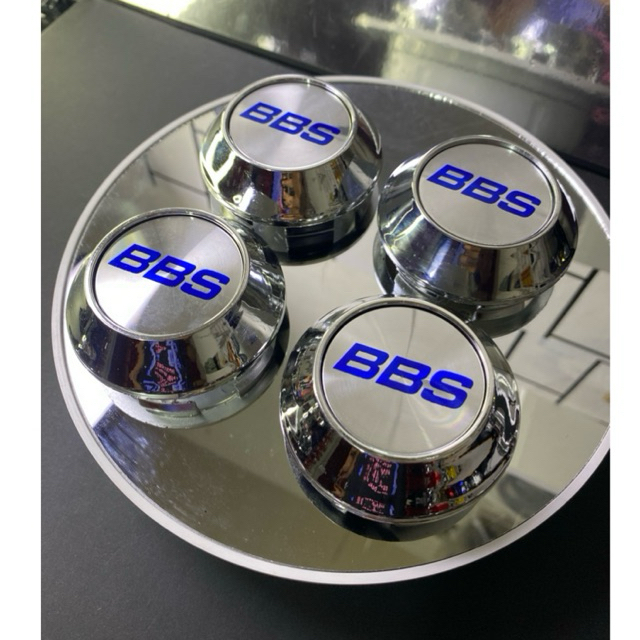 Tutup velg dop roda racing kerucut motif BBS crom diameter topi 6,8cm