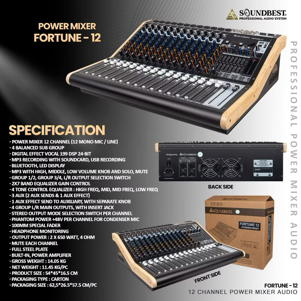 Power Mixer Soundbest Fortune 12 Original Power Mixer 12 Channel