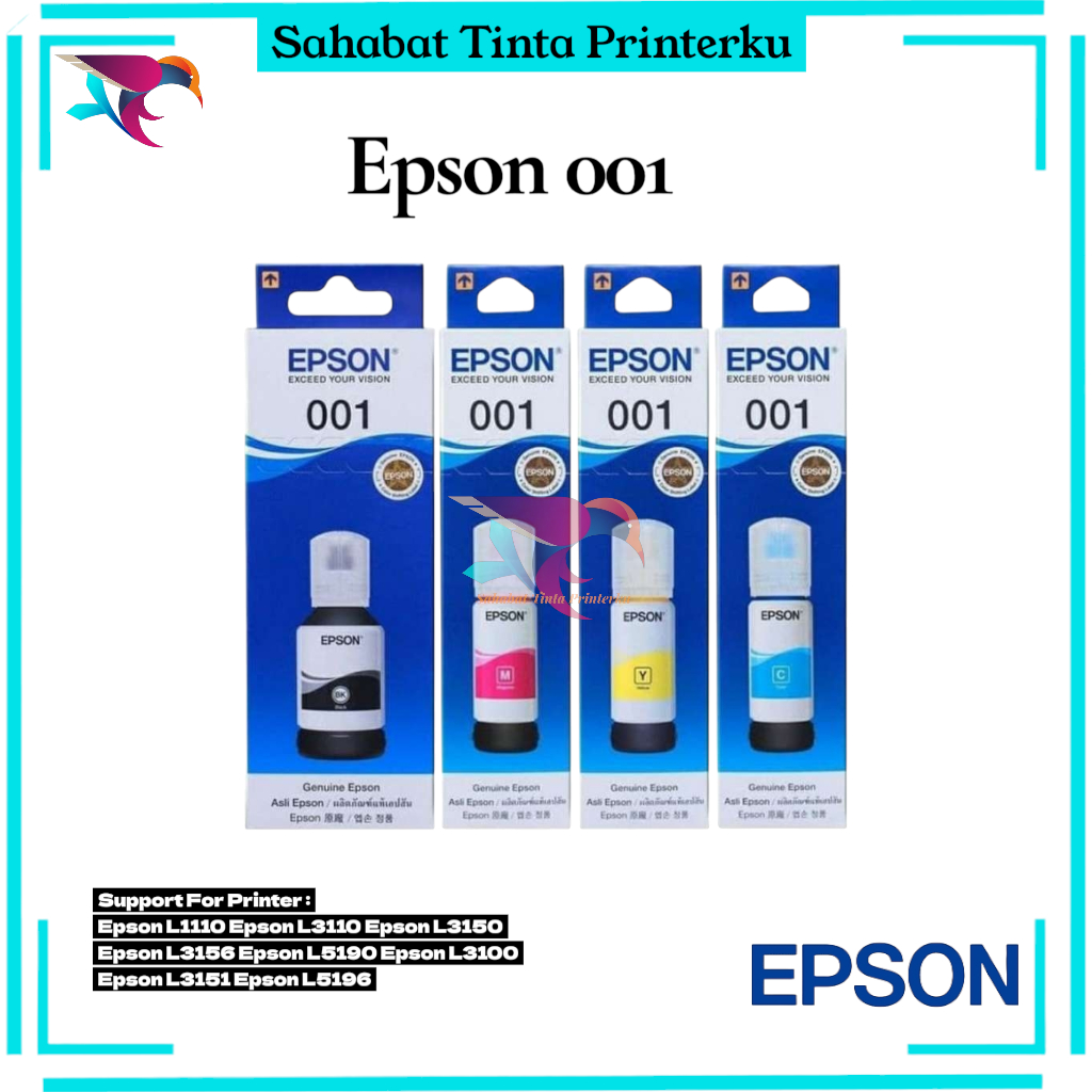Tinta Epson 001 Original Printer L4150 L6160 L6170 L6190