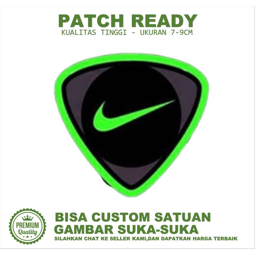 EMBLEM PATCH BORDIR GAMBAR LOGO NIKE EMBROIDERY TESTIMONI-BC