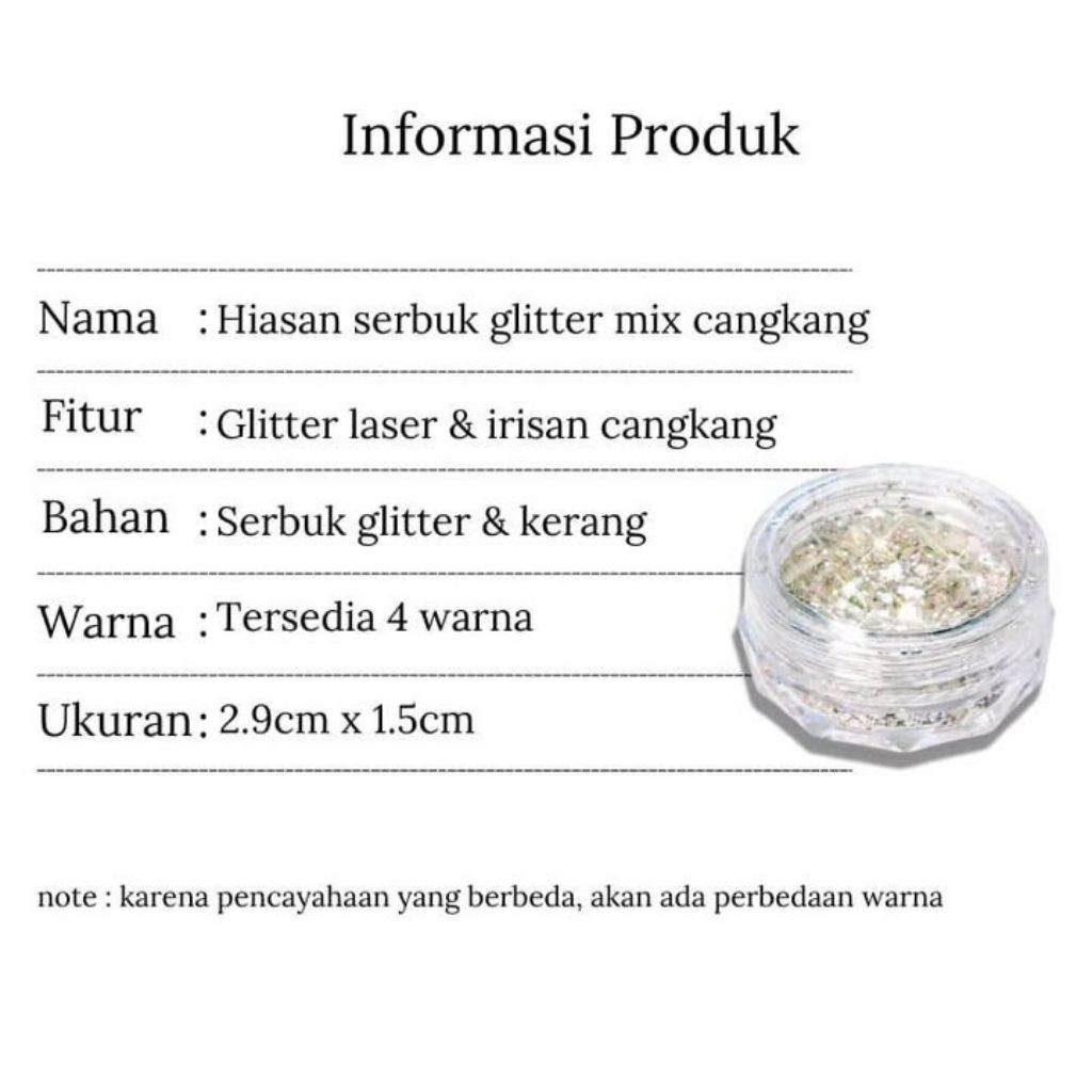 glitter cat kuku warna abu glitter