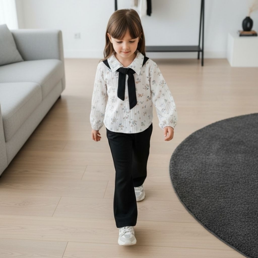 Baju Lebaran Anak Perempuan 2026 Stelan Tanggung 8-9Thn Satuset Bju Anak Lbaran Tunik Setelan Muslim