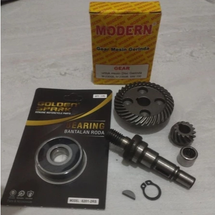 sepaket sparepart kepala gerinda modern m2300b / sim 100b