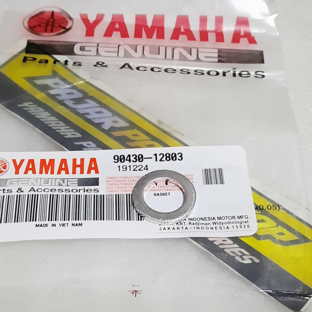 RING GASKET BAUT PEMBUANGAN OLI MESIN NEW NMAX AEROX LEXI FREEGO MIO M3 ORIGINAL 90430-12803