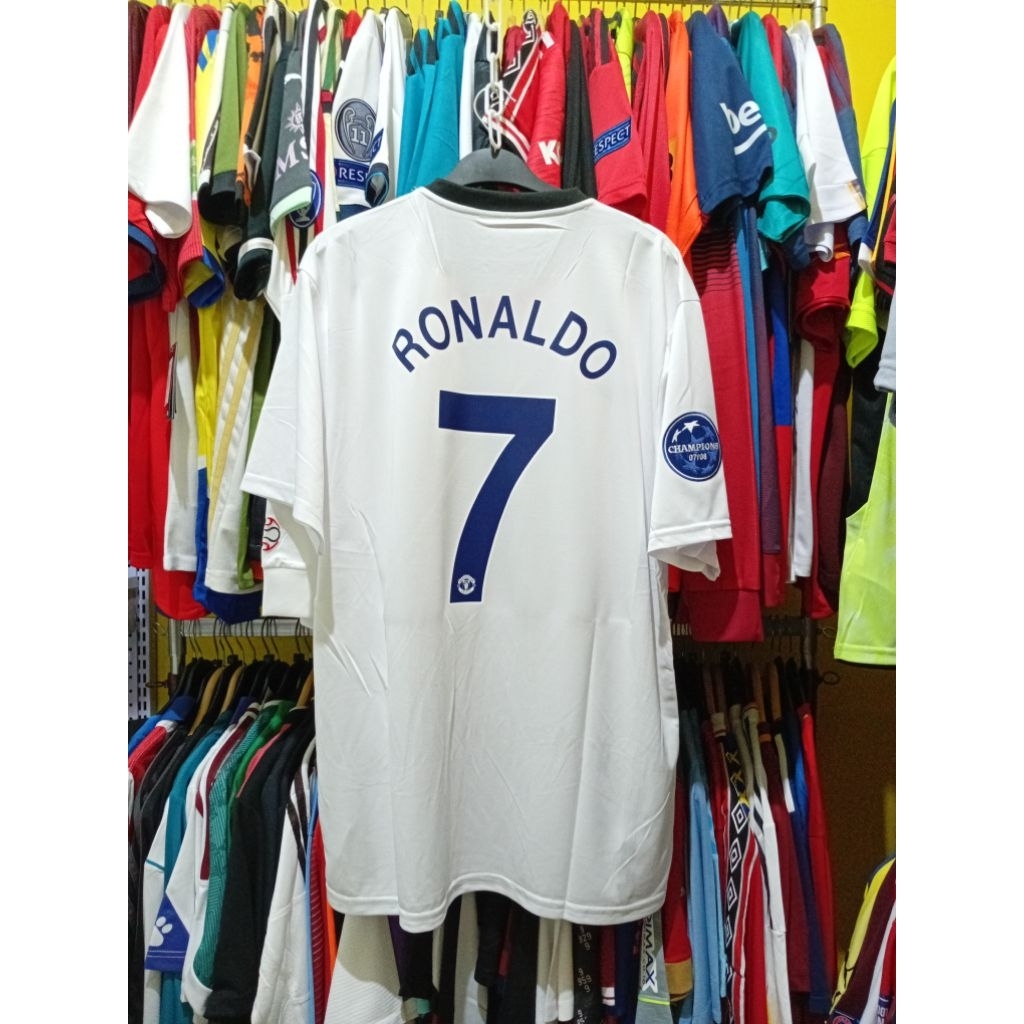 Jersey Bola Retro GO MU 2008 2009 Away Final Roma RONALDO 7