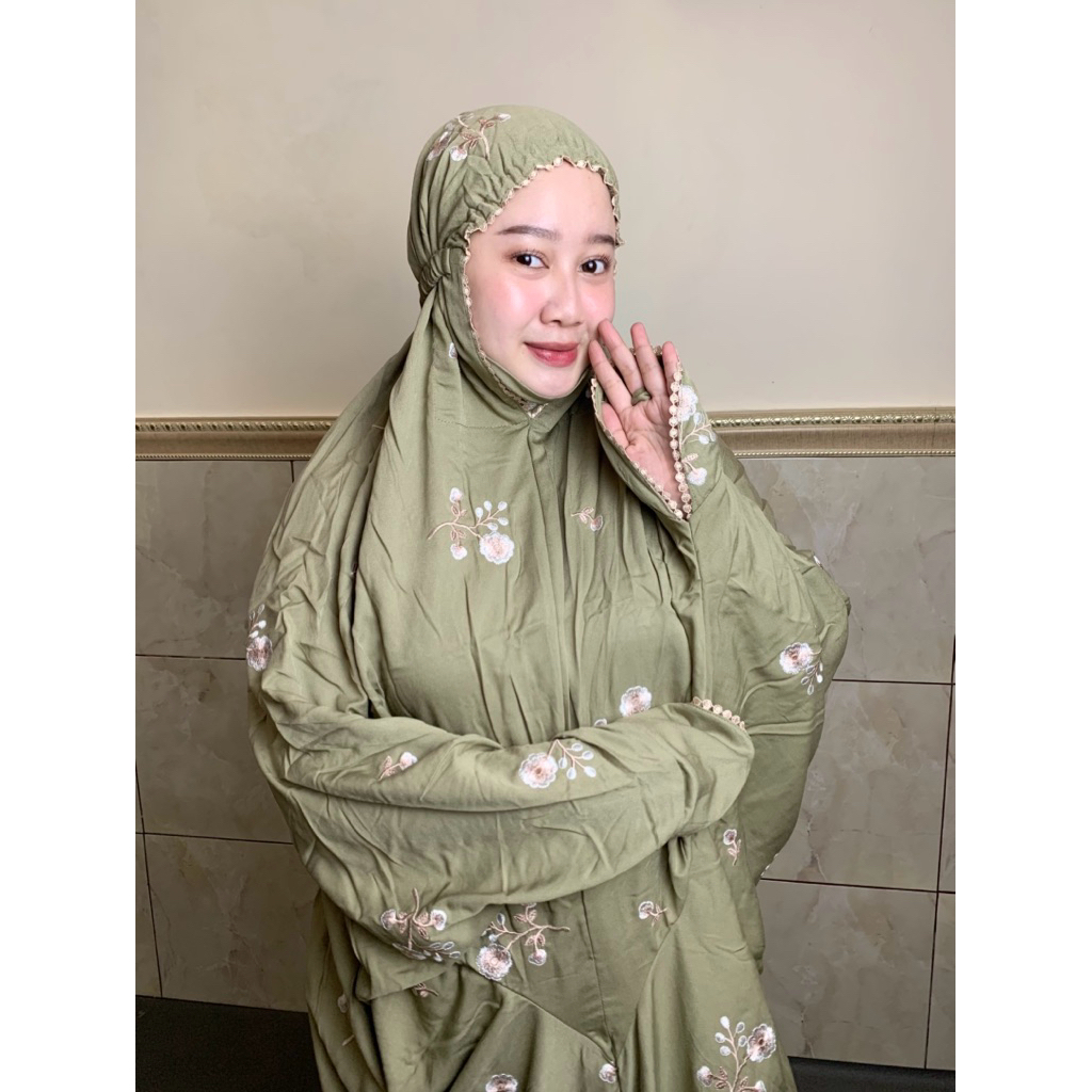 Mukena rayon twill alya terusan