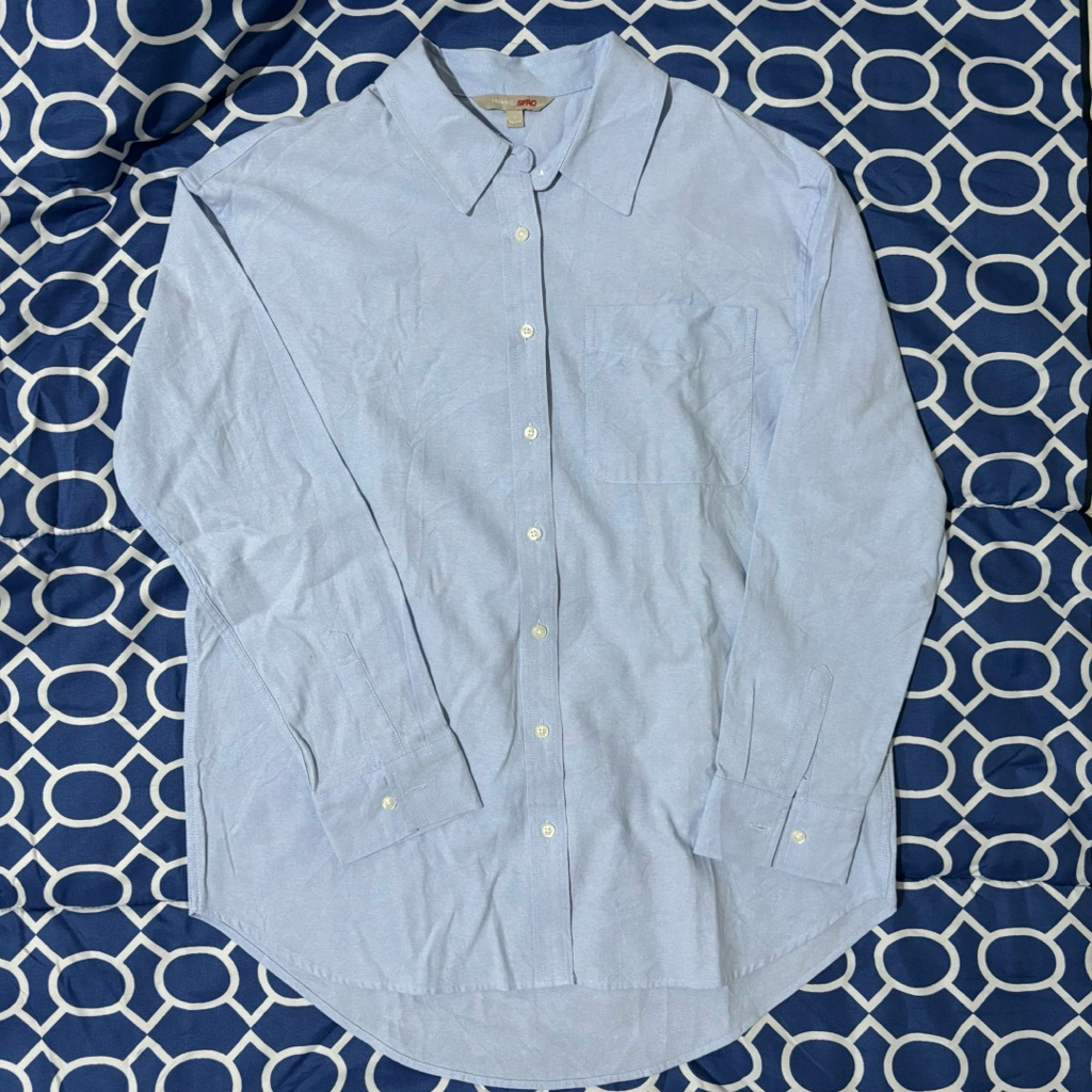 kemeja spao baby blue