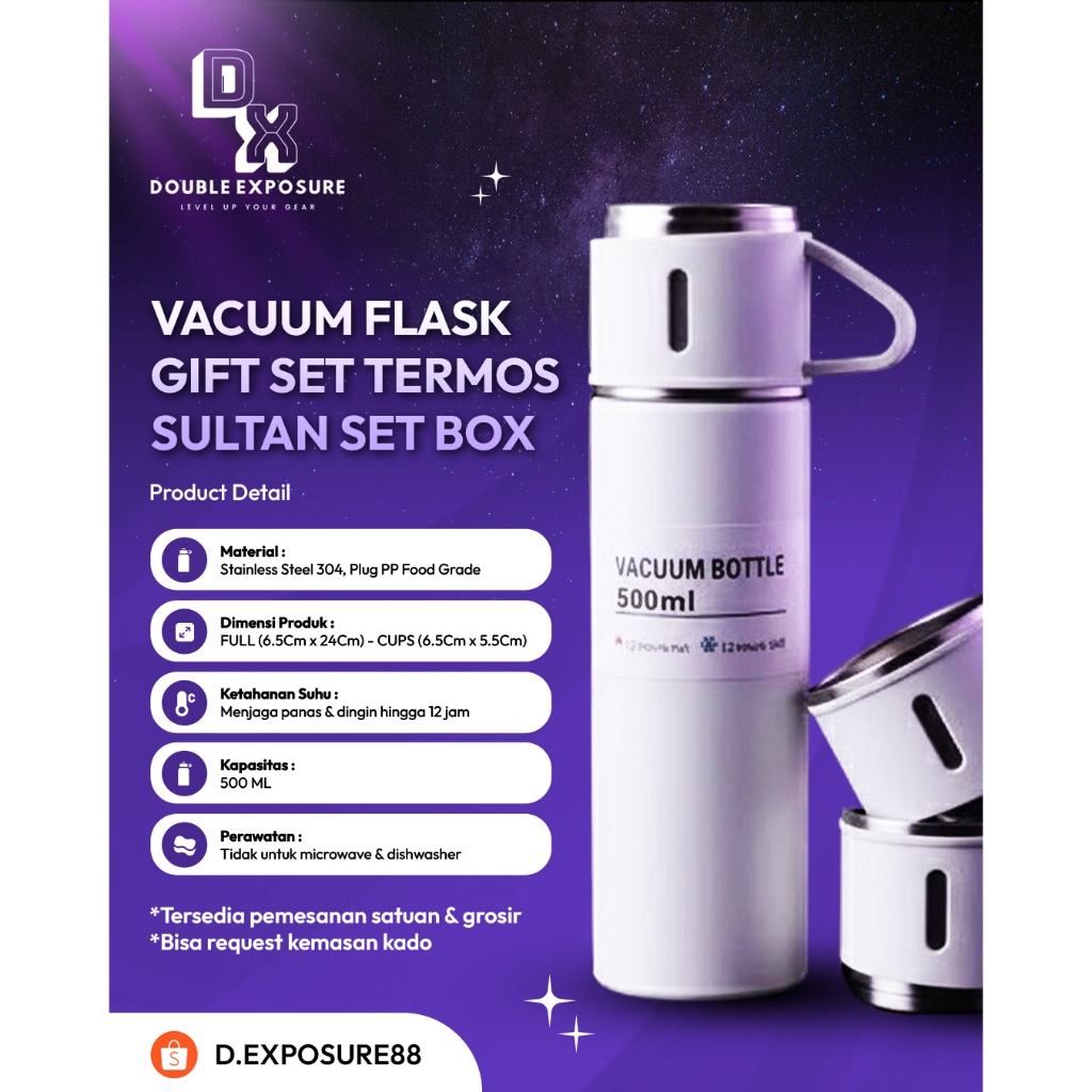 VACUUM FLASK GIFT SET TERMOS SULTAN SET BOX UNTUK HAMPERS