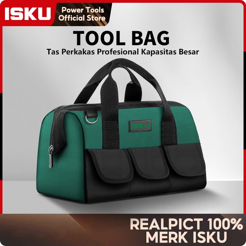 ISKU Tool Bags/Tas Perkakas 13/16/18 inch Tas Simpan Perkakas Multifungs/Alat Perkakas