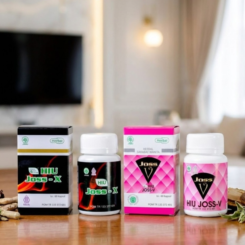 Kapsul Herbal HIU Joss Series Joss X dan Joss V - Suplemen Kesehatan Suami dan Istri (Pilih Varian)