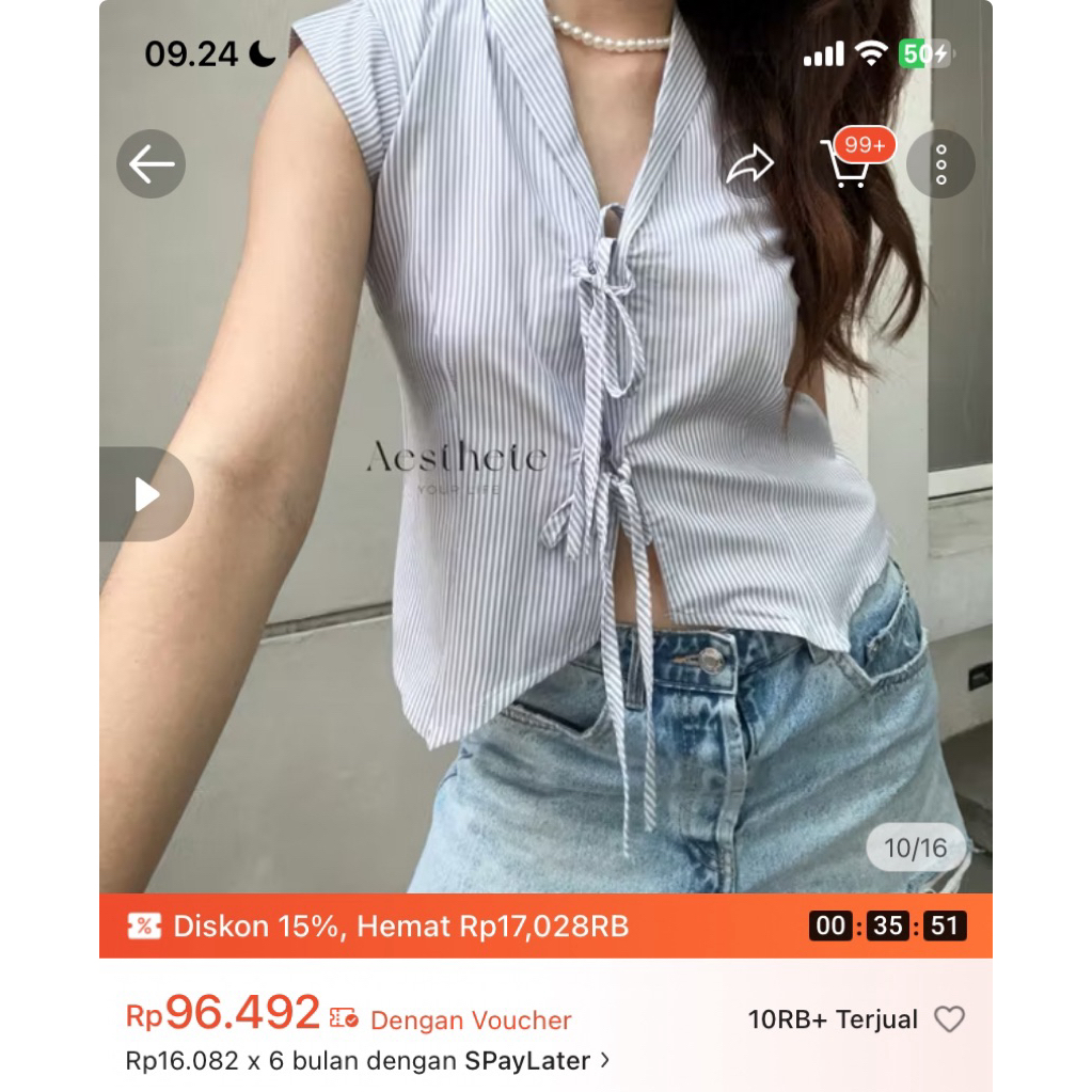 PRELOVED BLAIRE TOP AESTHETE YOUR LIFE