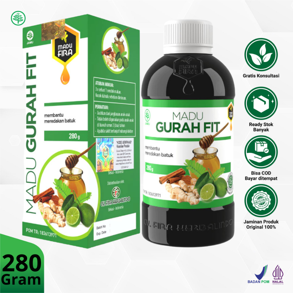 Madu Gurah Fit Asli Original Obat Batuk Untuk Dewasa dan Anak BPOM