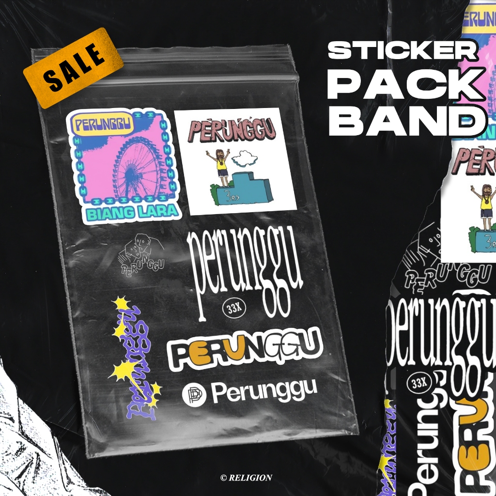 STICKER PACK BAND PERUNGGU HP LAPTOP HELM MOTOR