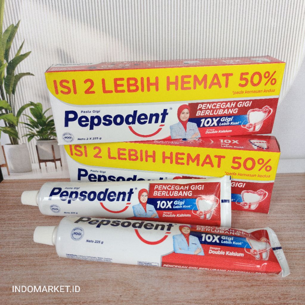Pasta gigi Pepsodent 225gr isi 2 / pasta gigi / Pepsodent / Odol / Pasta gigi pepsodent