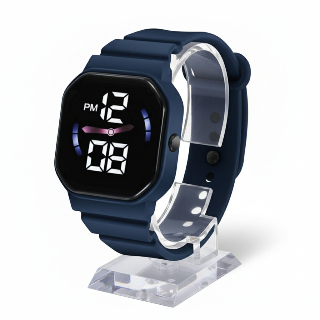 jam tangan wanita pria led digital anti air kuarsa