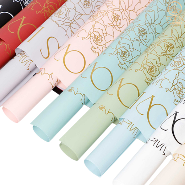 Flower Wrapping Paper LOVE Kertas Buket Bunga Cellophane Kertas Kado Valentine KB6165