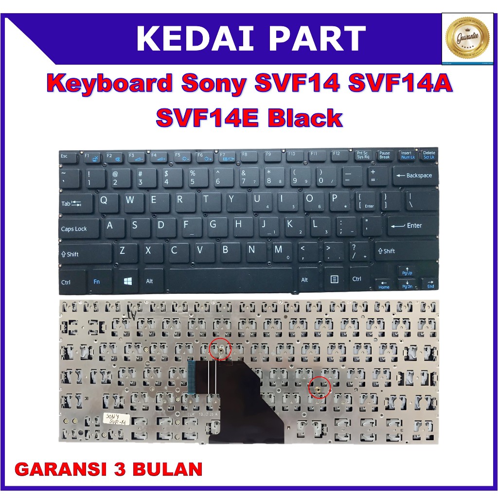 Keyboard Sony SVF14 SVF143 SVF142C29 SVF142C1WW SVF142C29M 14E Black