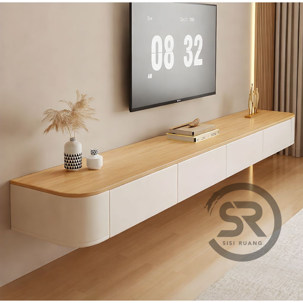 meja tv dinding gantung meja tv melayang Meja tv gantung minimalis modern
