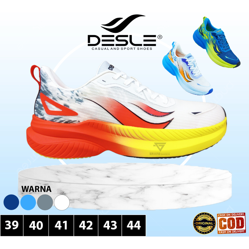 DESLE GALLANT Sepatu Olahraga Sneakers Running Pria Laki Laki Casual Motif Ringan Cowok Original