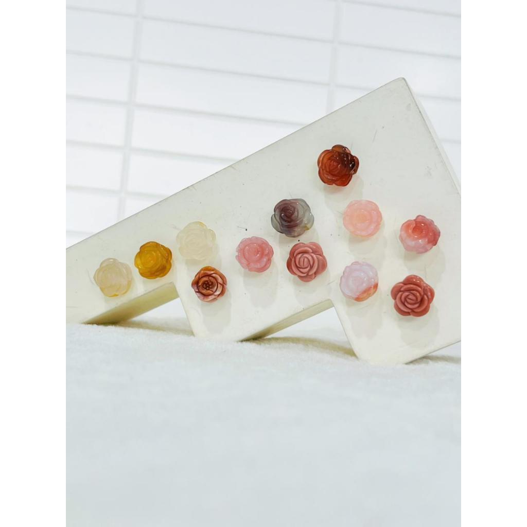 Spacer Alashan Agate Flower Aneka Macam Warna Tasbih Gelang Kalung Wanita