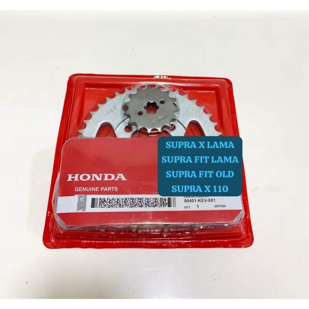 GEAR GIR SET RANTAI SUPRA X LAMA SUPRA X OLD SUPRA FIT LAMA SUPRA X 110 KEV SET GIR DEPAN BELAKANG
