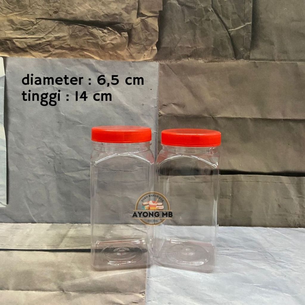 BOTOL PLASTIK HEXAGONAL / JAR PLASTIK 500ML (5PCS)
