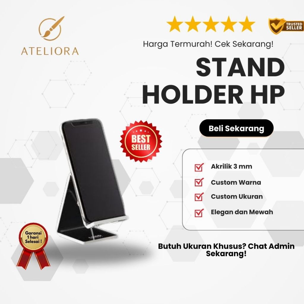 Stand Holder HP Akrilik / Dudukan HP Akrilik / Phone Holder/ Aksesoris HP