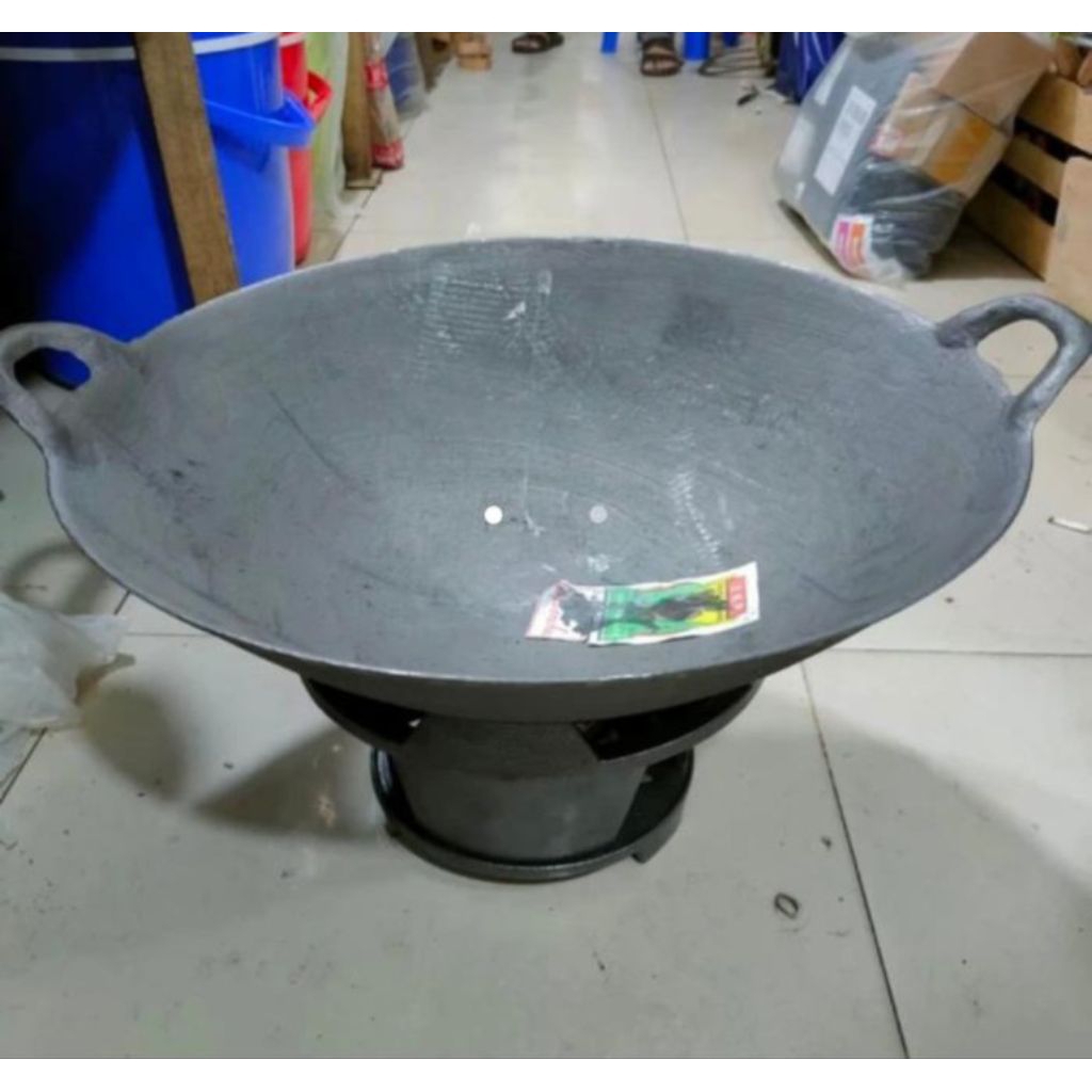 Kuali wajan penggorengan besi baja Cor hitam EKP medan