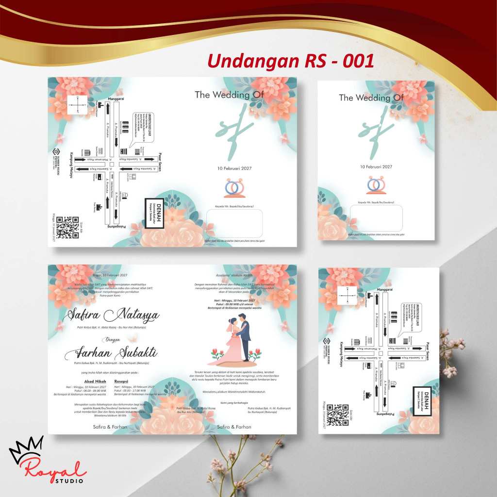 UNDANGAN PERNIKAHAN FULL COLOR DESAIN CUSTOM MEWAH 2026