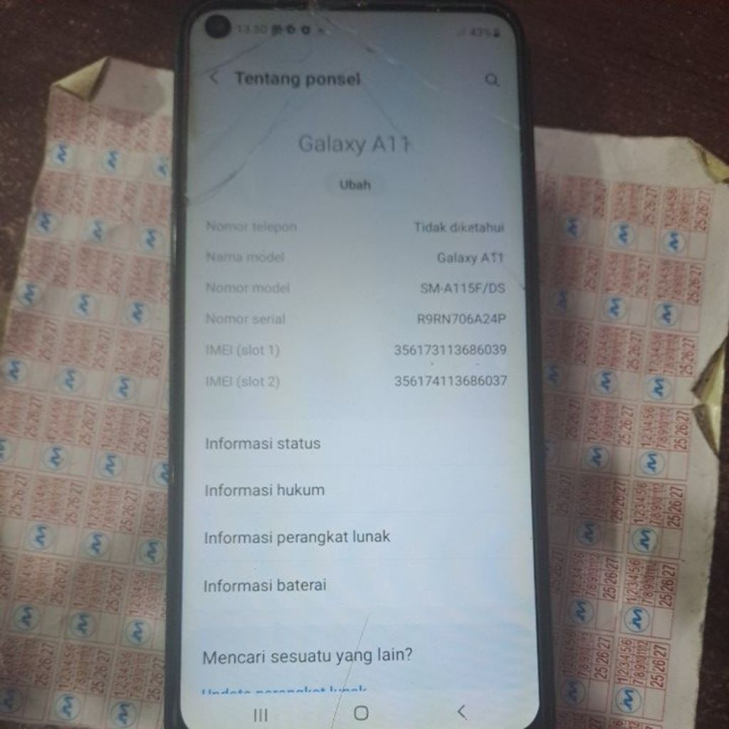 mesin samsung a11 normal.