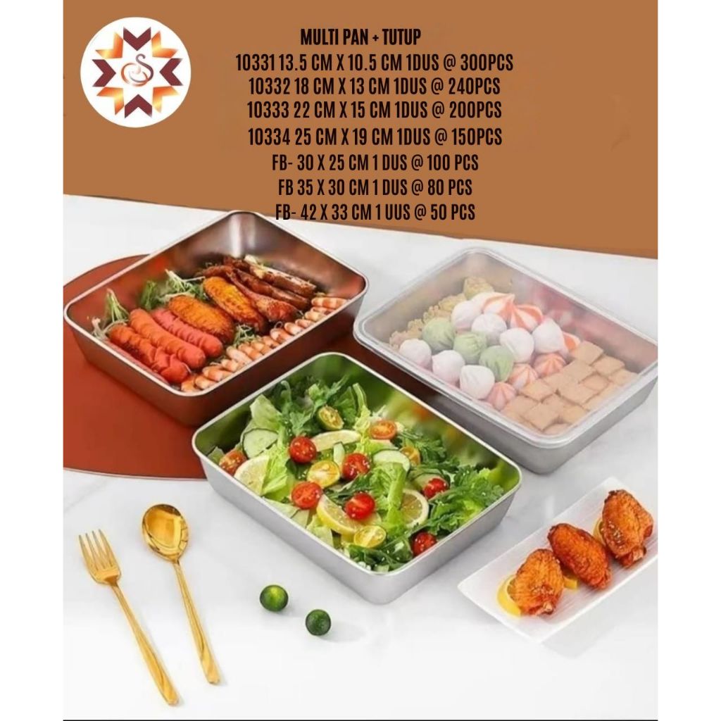 Nampan Stainless Steel / Nampan Baki Stainless Steel / Nampan Kotak Stainless Steel