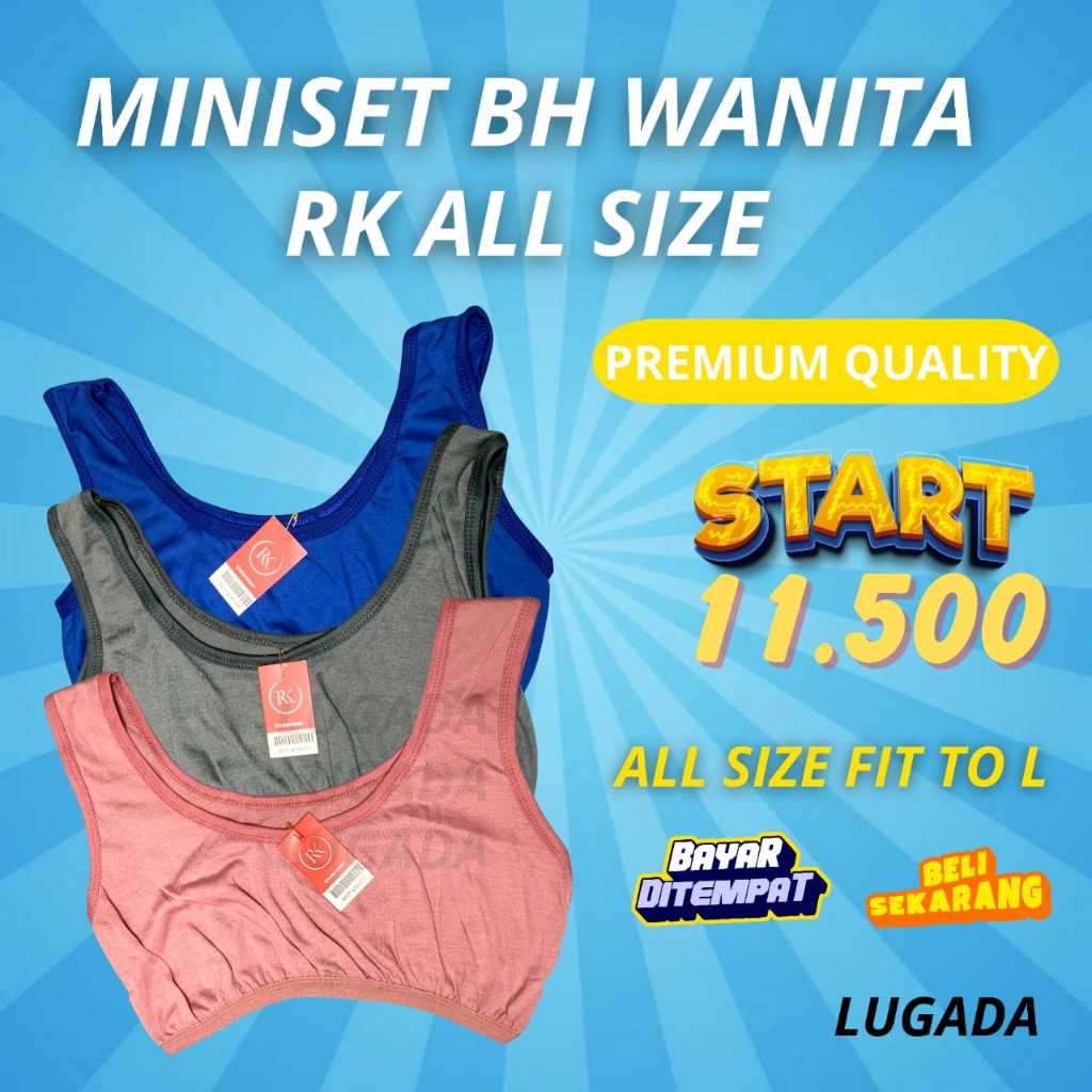 MINISET BH BRA WANITA KATUN NYAMAN RK MINISET WANITA MURAH