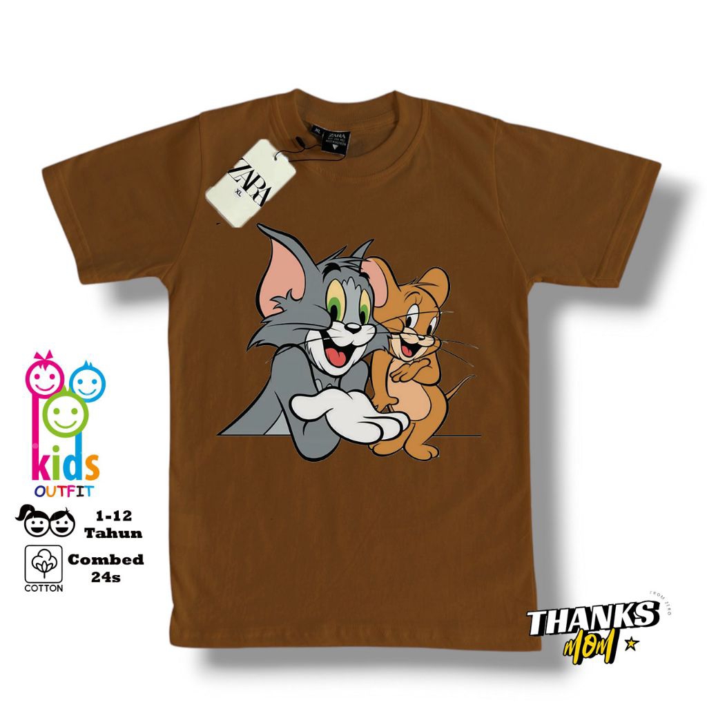 T-Shirt/Kaos Anak Zara Karakter Tom&Jerry