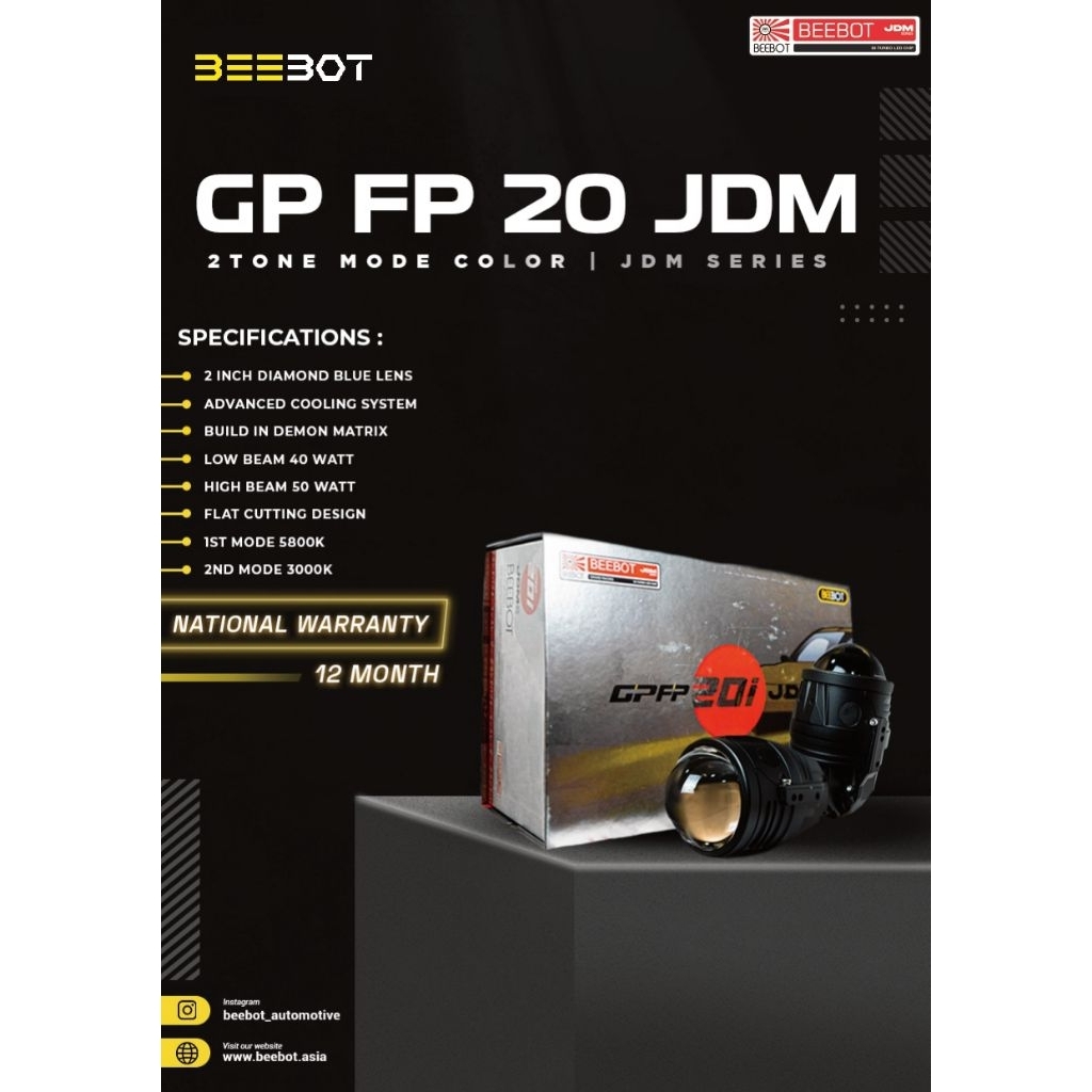 BEEBOT FOGLAMP 2INCH, 2 WARNA | GP FP20 JDM