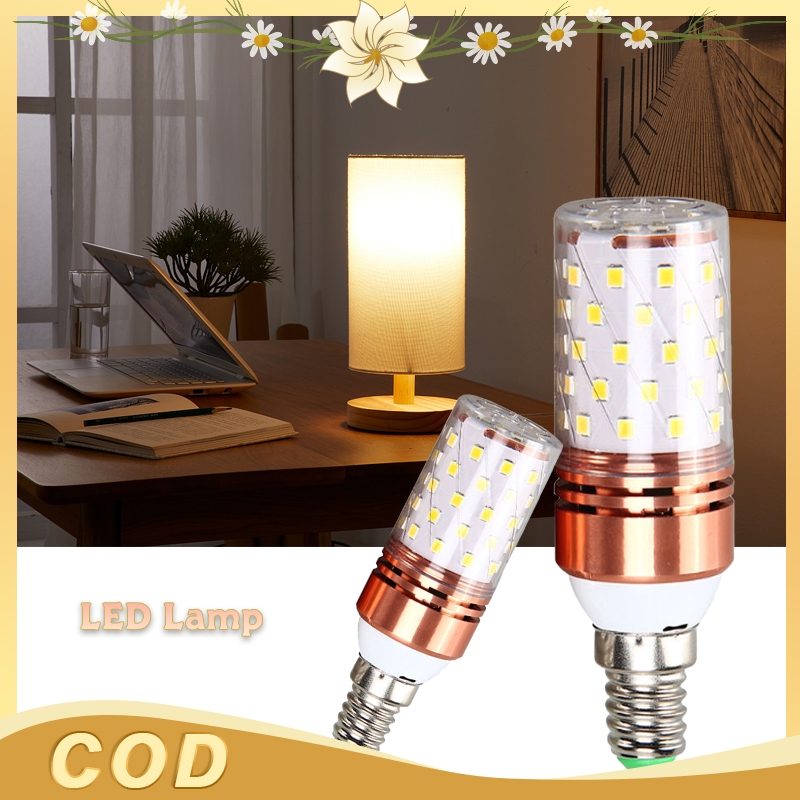 —E14 600LM— Lampu LED Dimmable 3 Warna 12W Cahaya Hangat Putih Nyaman Mata CRI 80 Hemat Listrik