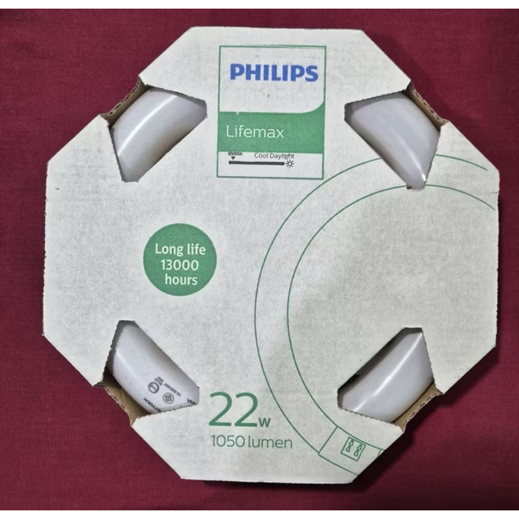 TLE22 Lampu Neon TL RIng 22W Watt LIFEMAX Philips LAMPU TL RING RINGS NEON BULAT PHILIPS 22W