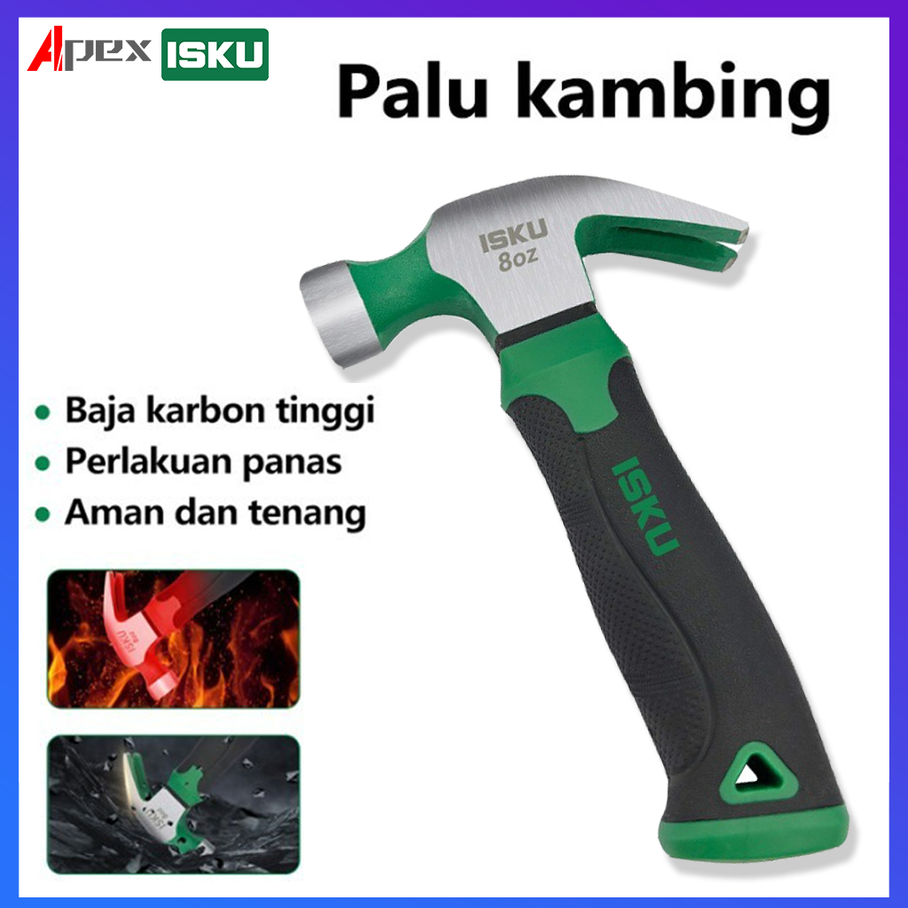 ISKU Palu Kambing Mini/Mini Claw Hammer 8 oz Steel Perkakas Tools