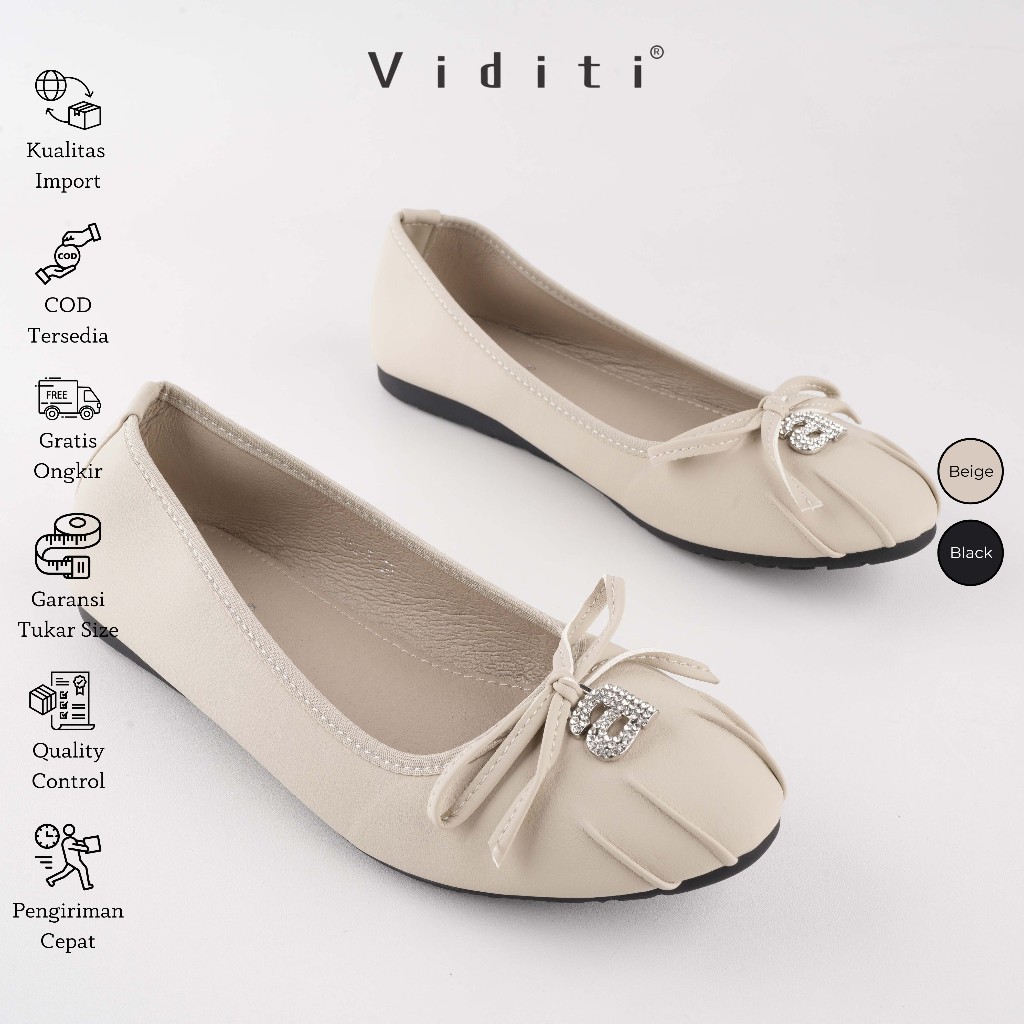 Viditi Airi | Sepatu Import Wanita | Lepes | Teplek | Kerja | Kantor | Flat Shoes