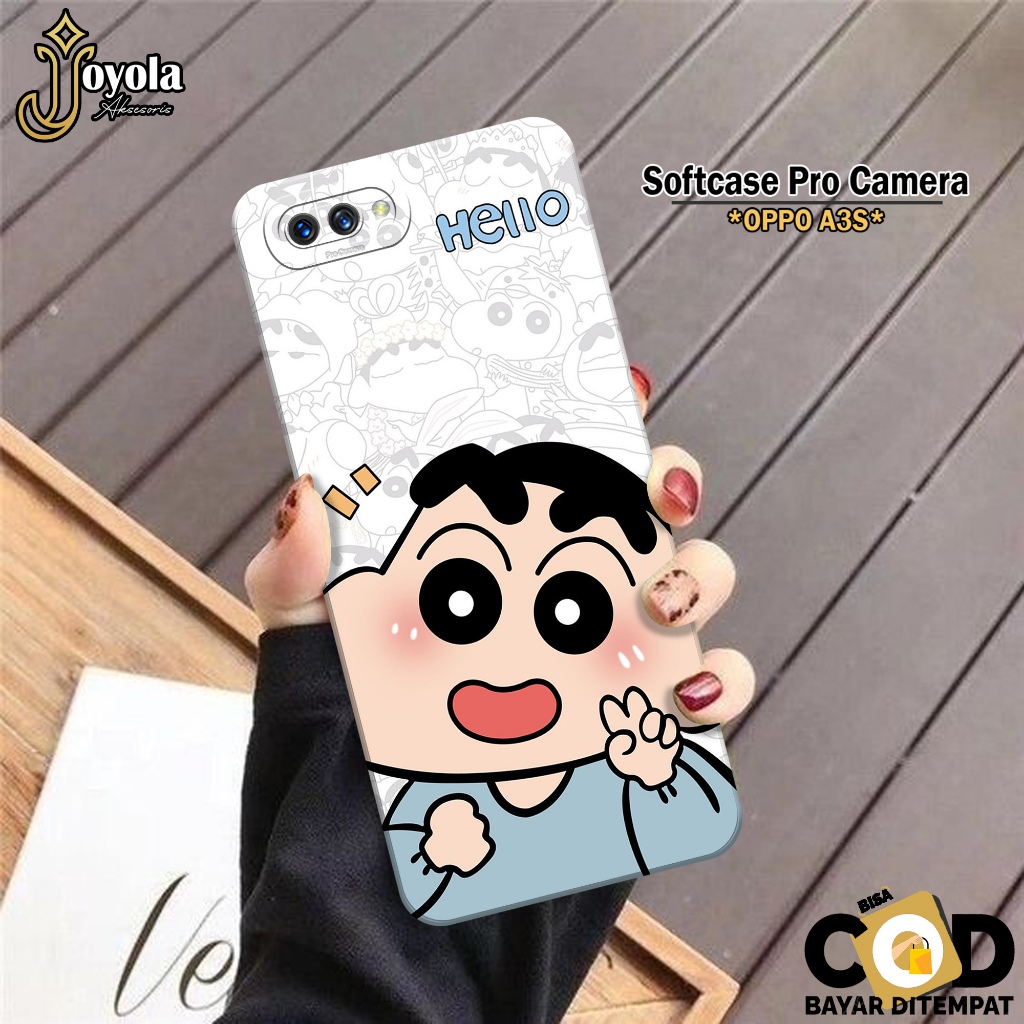 JOYOLA Case OPPO A3S Terbaru - Fahion Case Kartun - Softcase OPPO A3S - Pro Camera - Casing OPPO A3S