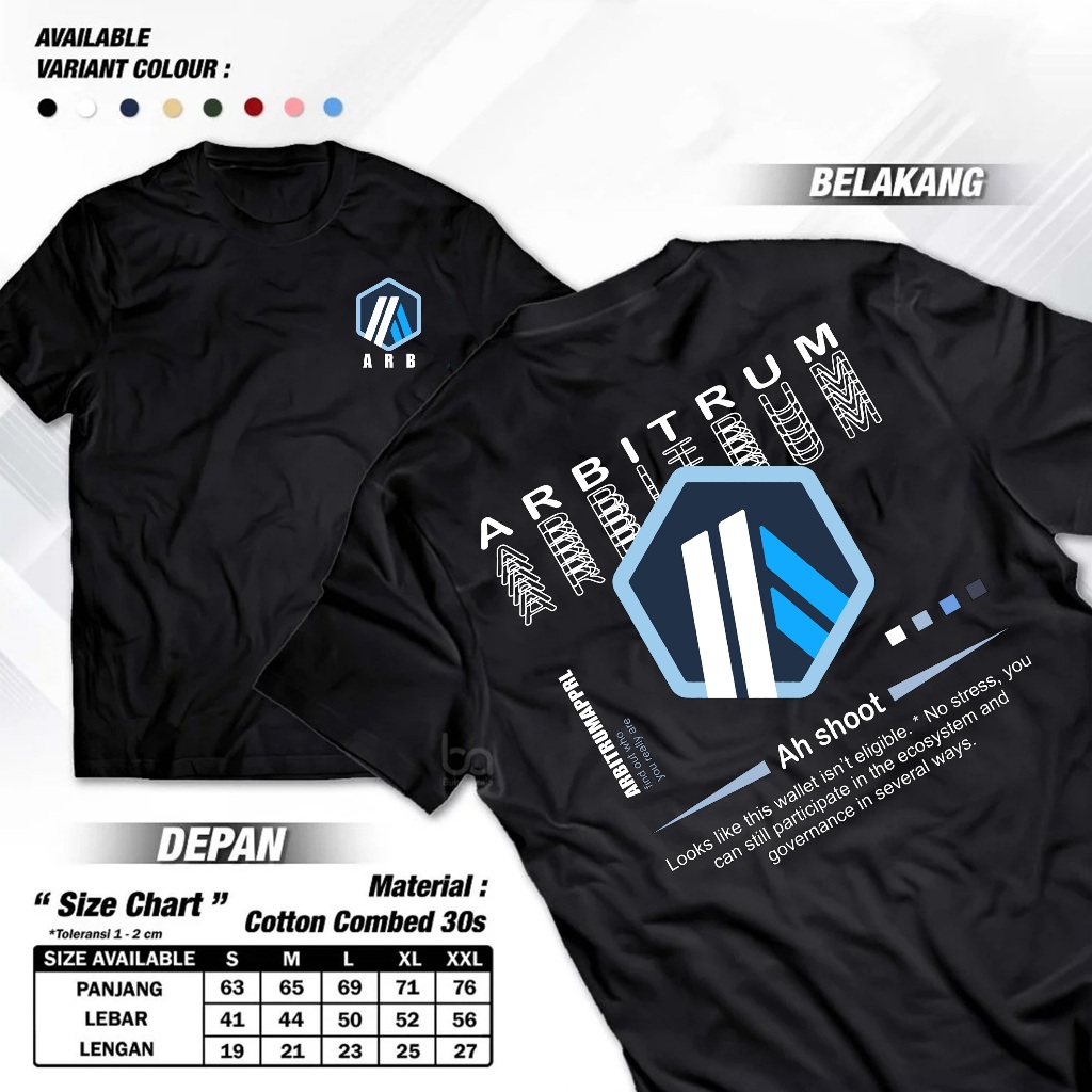 Kaos Crypto "Binance Streetwear" -Kaos Arbitrum/Baju Crypto/Kaos Crypto Binance/Baju Crypto Binance/