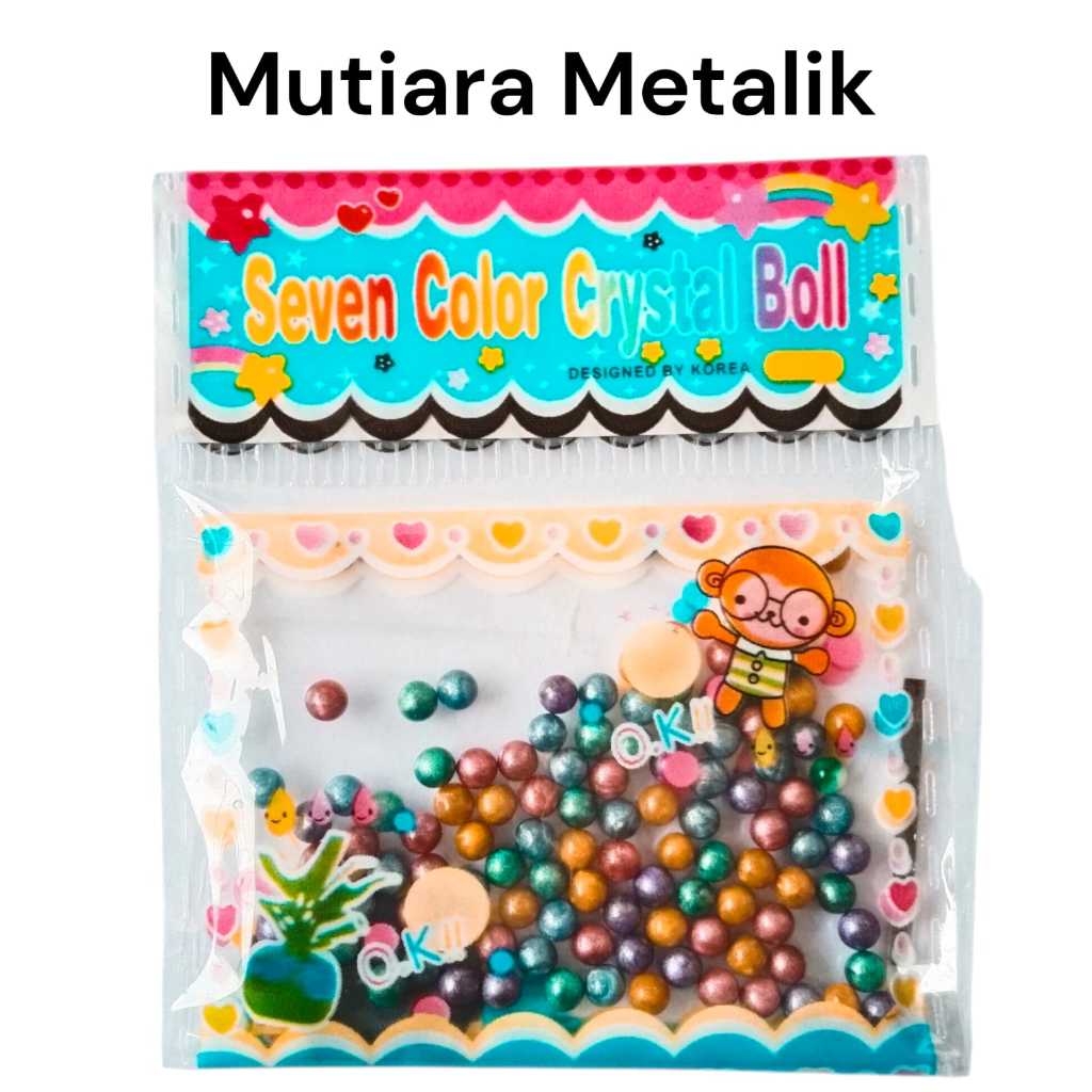 Mainan Anak Rendam Air Mutiara Metalik / Hidrogel / Hydrogel / Crystal Soil  / Media Tanam / Orbeez